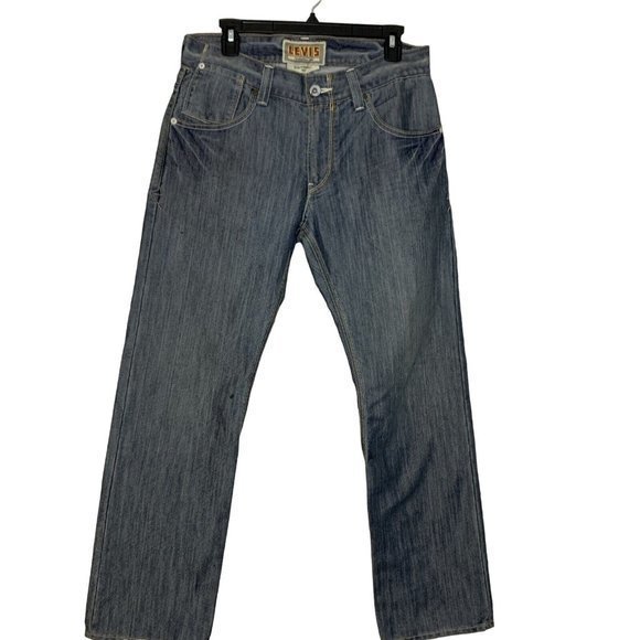 Levi's 514 Mens 32x30 Slim Straight Stone Wash Flap Pockets Denim Blue Jeans Y2K - Picture 2 of 10